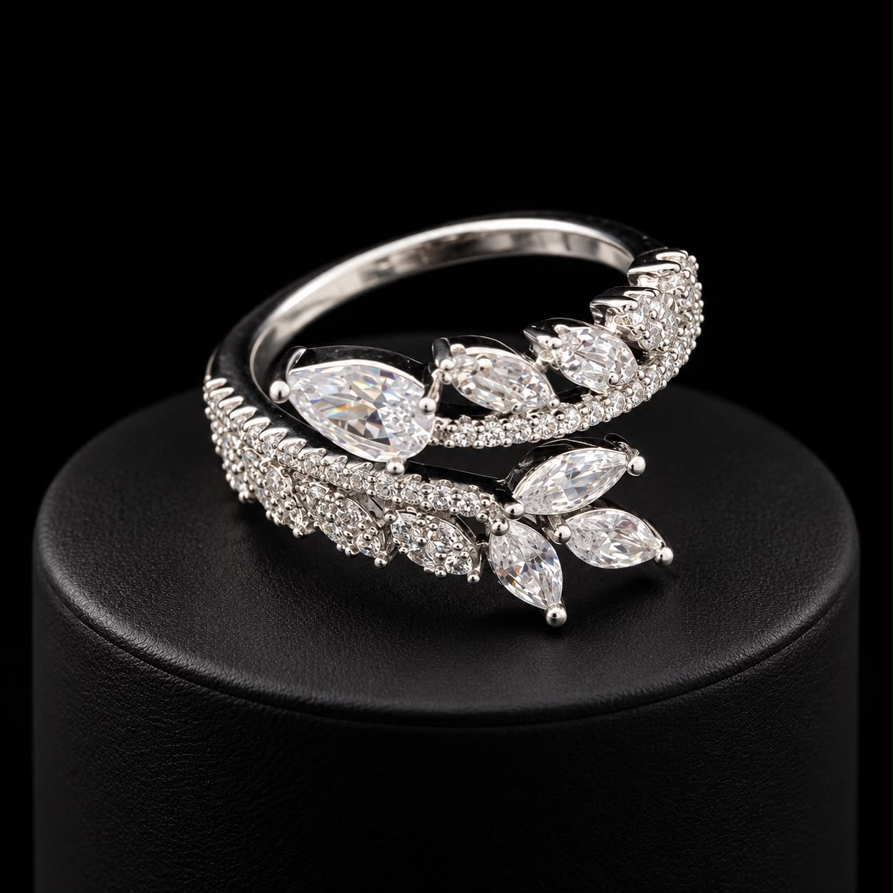 Floral Drape Zircon Choker Set 5