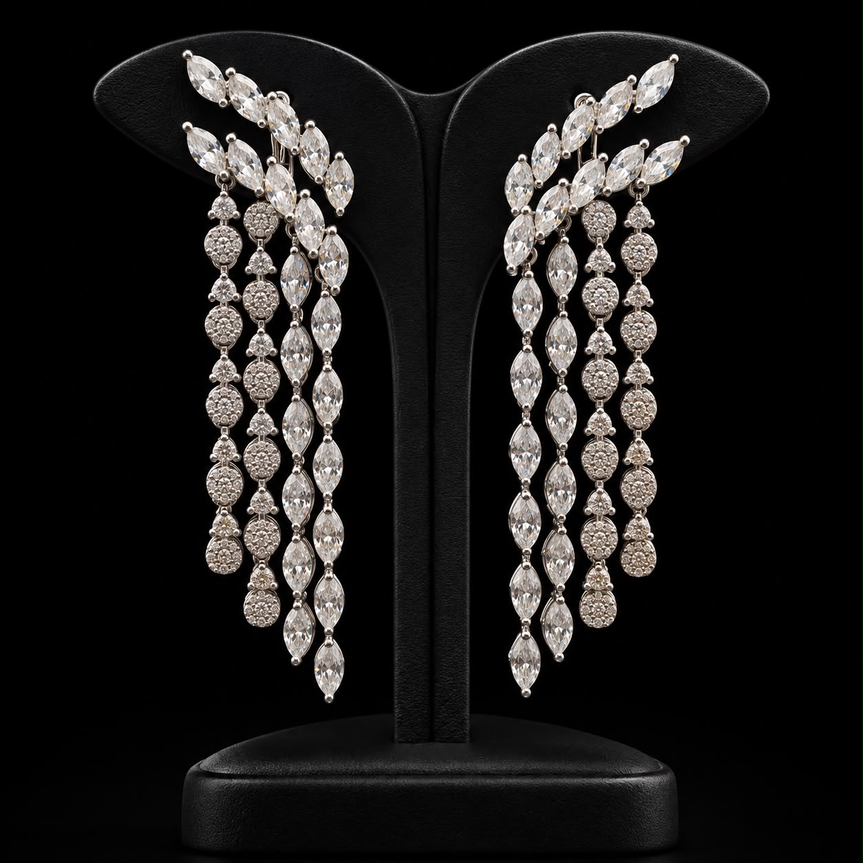 Lumina Silver-Tone Zircon Statement Set 3