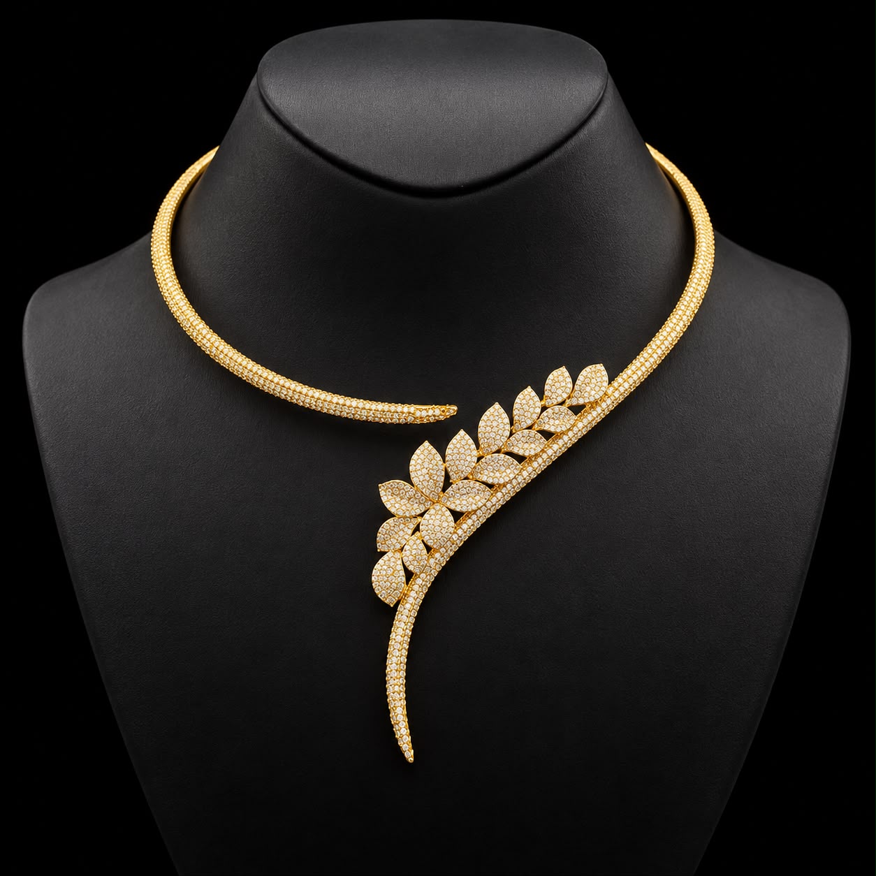  Flower Melody Zircon Choker Set 2