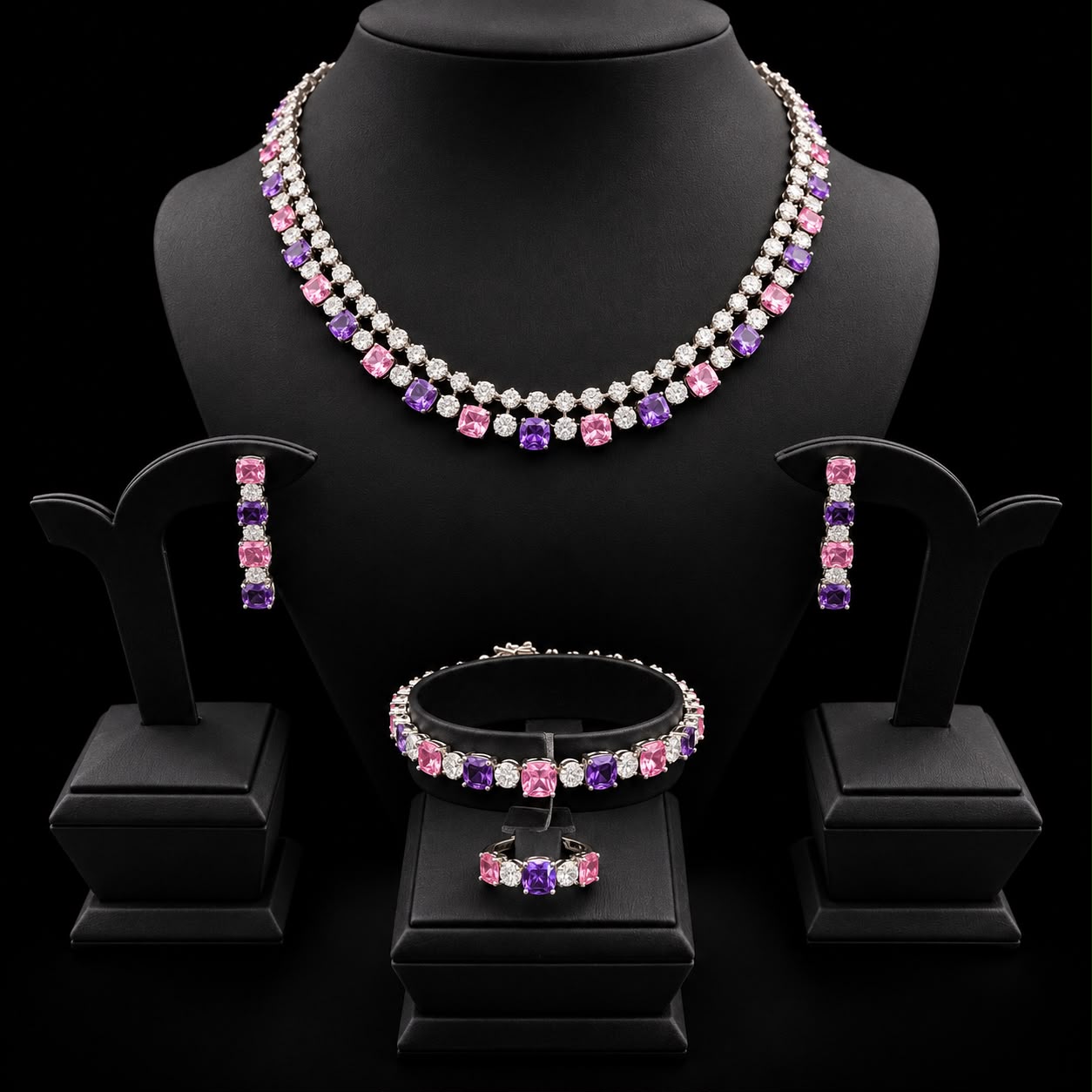 Rose & Amethyst Zircon Set 2