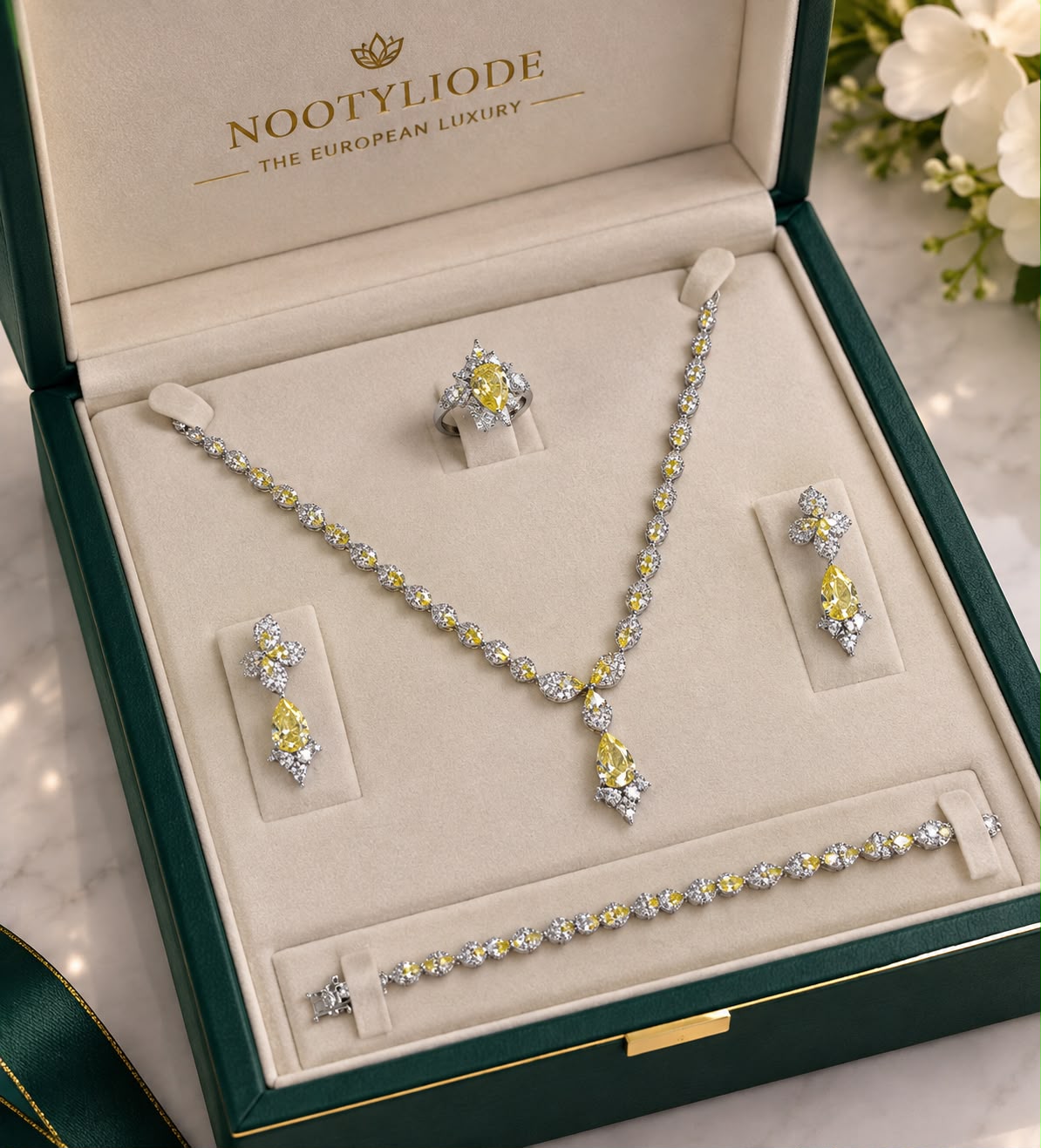 Luxury Cubic Zirconia Full Jewelry Set 5