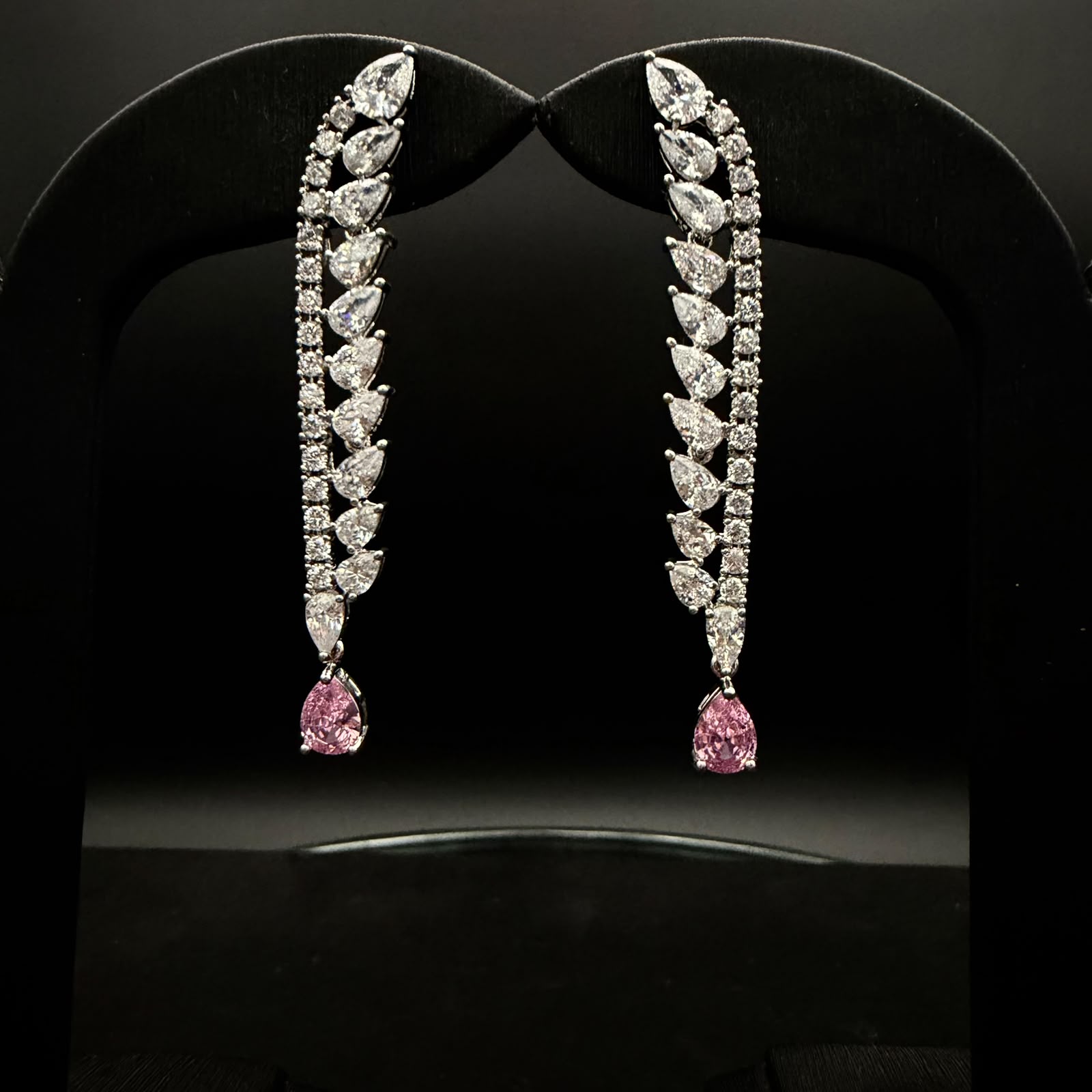 Aura Zircon & Pink Drop Choker Set 3