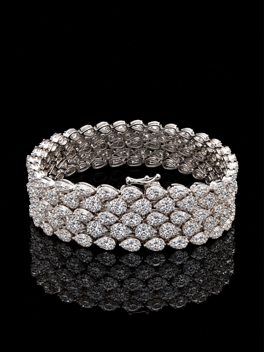  Celeste Teardrop Zircon Bracelet – Silver Tone 2