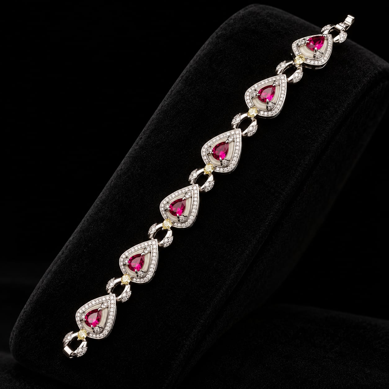 Ruby Red Geometric Jewelry Set 5