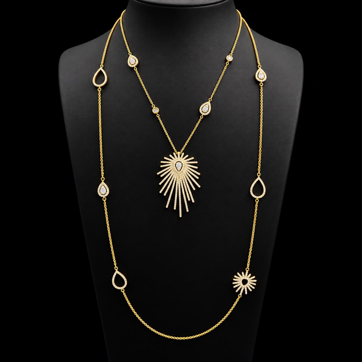  Gleaming Long Chain Zircon Set 2