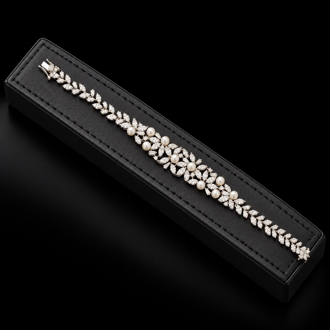 Pearl Bloom Zircon Jewellery Set 4