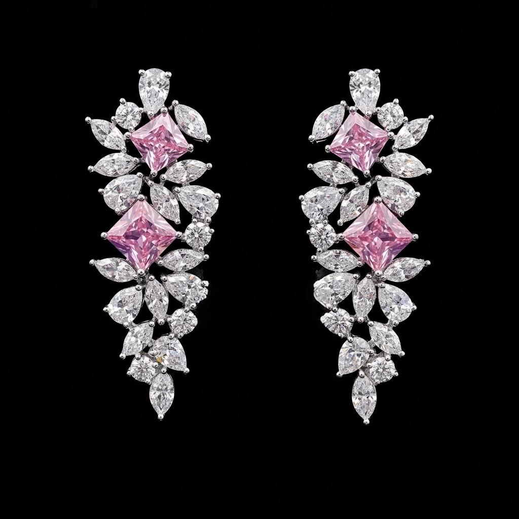 Pink Zircon Jewelry Set 3