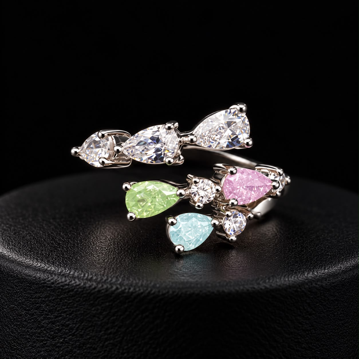 Multicolor Pastel Zircon Full Jewelry Set 6