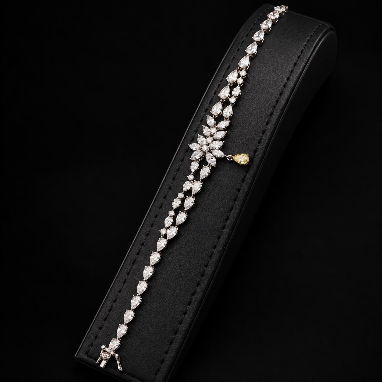 Floral Gleam Zircon Choker Set 4