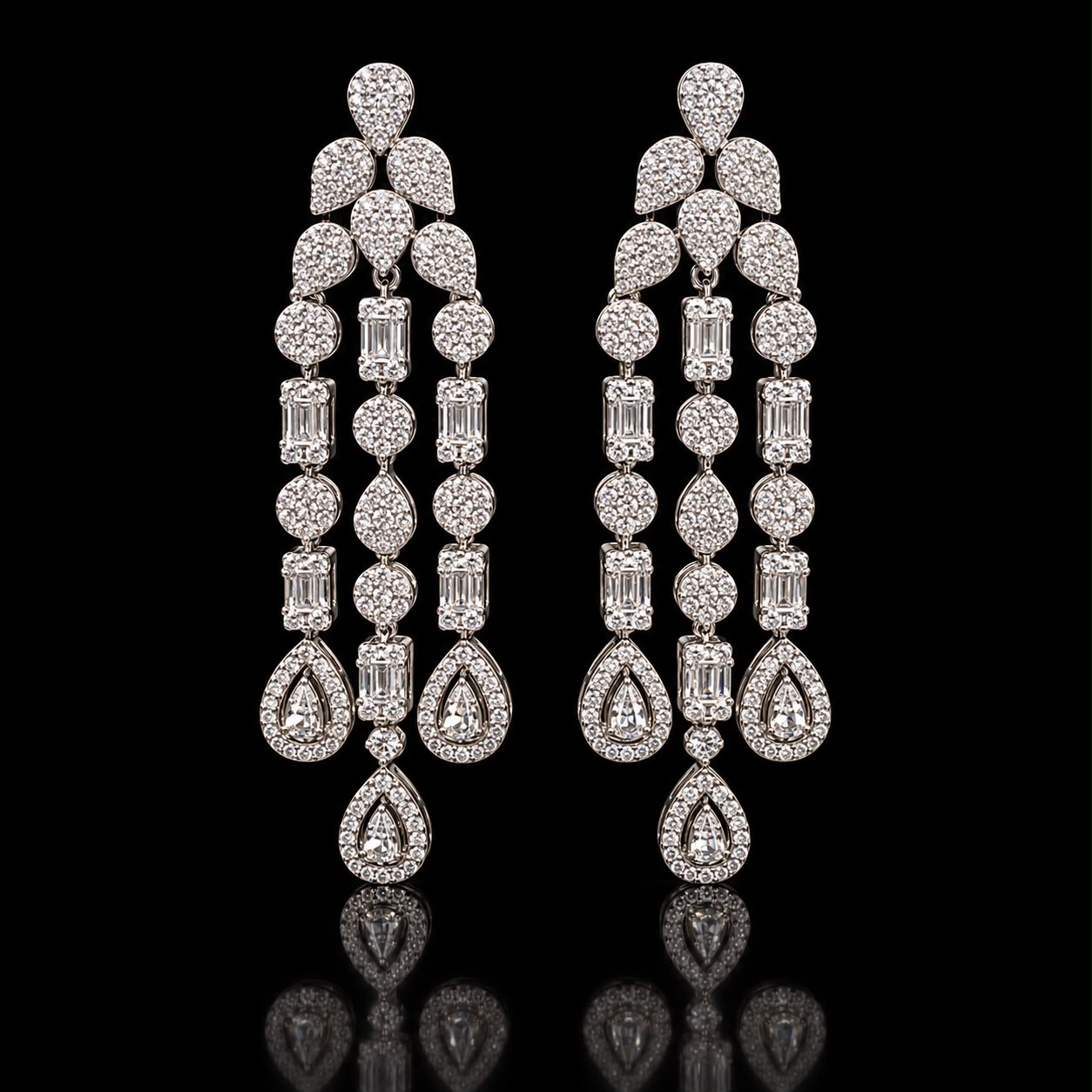Luxe Celestial Multi-Cut Zircon Bridal Jewelry Set 3