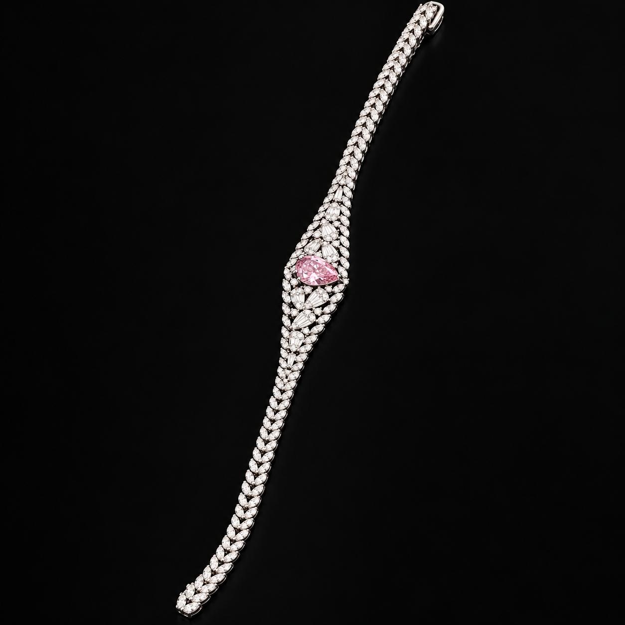 Rosy Dew Zircon Jewellery Set 4