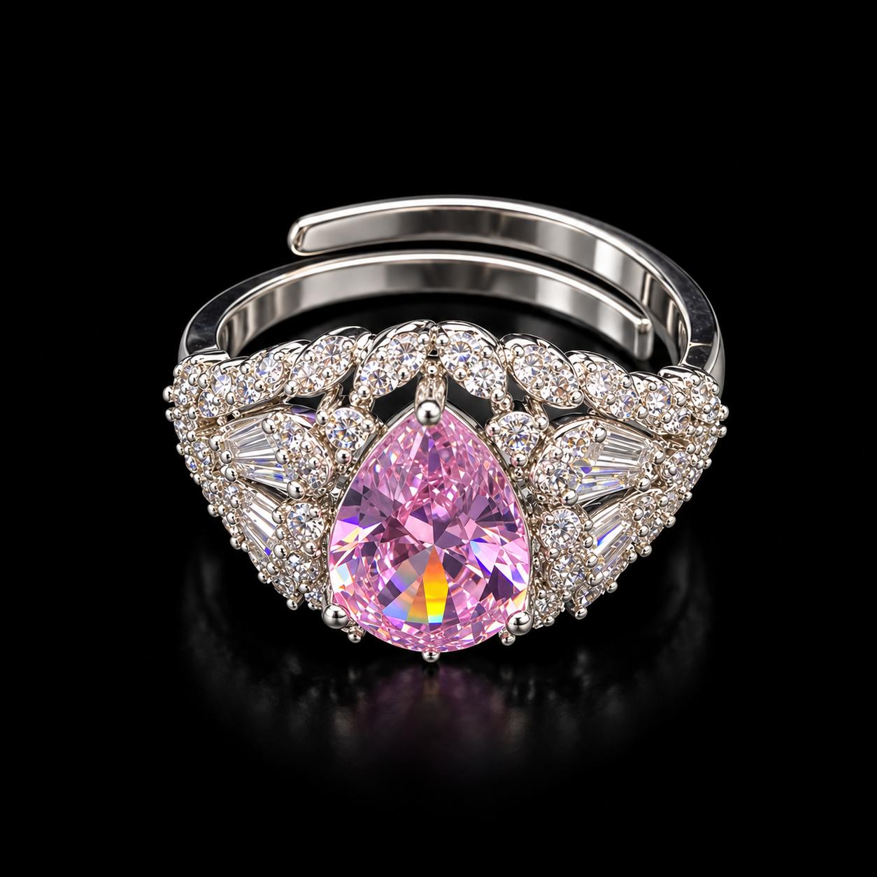 Rosy Dew Zircon Jewellery Set 5
