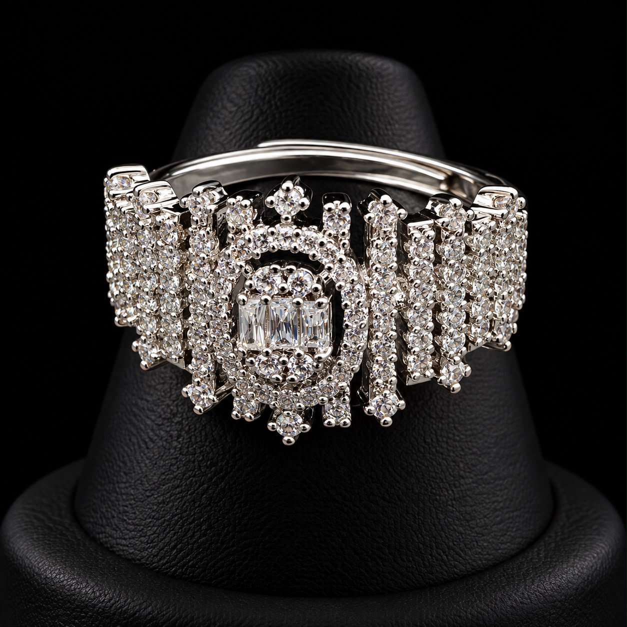 Sunburst Zircon Statement Necklace Set 5