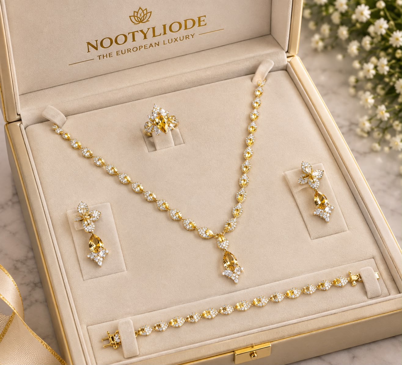 Luxury Cubic Zirconia Full Jewelry Set