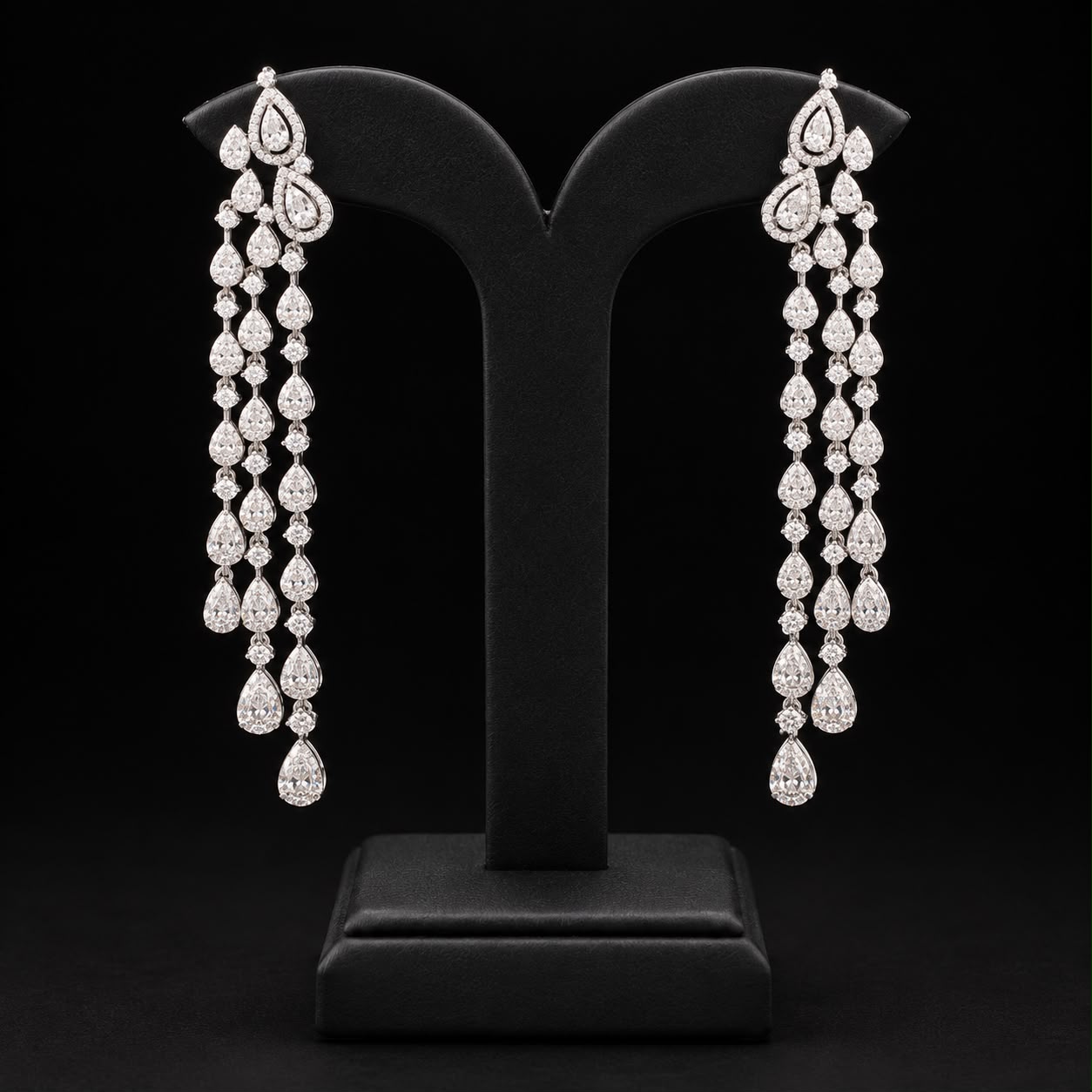 Crystal Rain Zircon Earrings