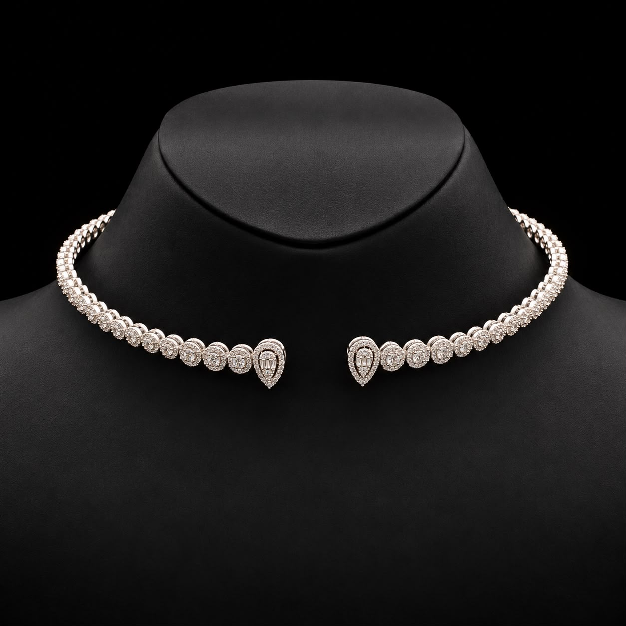 Crystal Embrace Zircon Choker Set 2