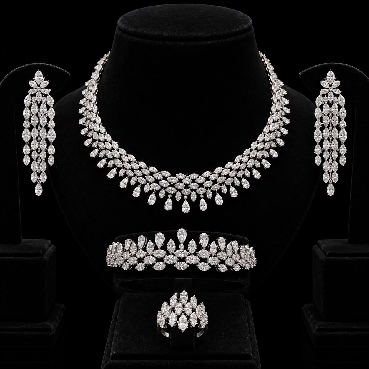 Imperial Zircon Bridal Necklace Set 2