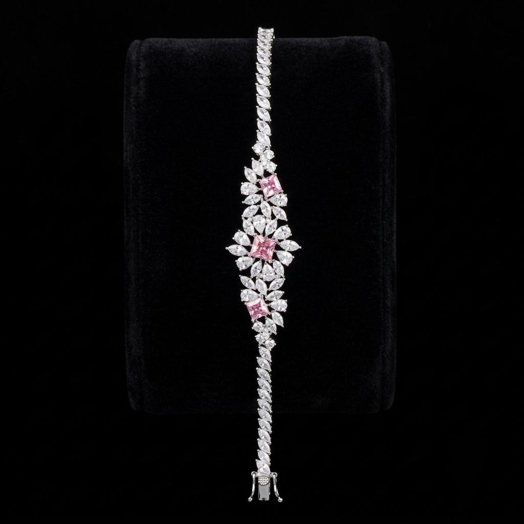 Pink Zircon Jewelry Set 4