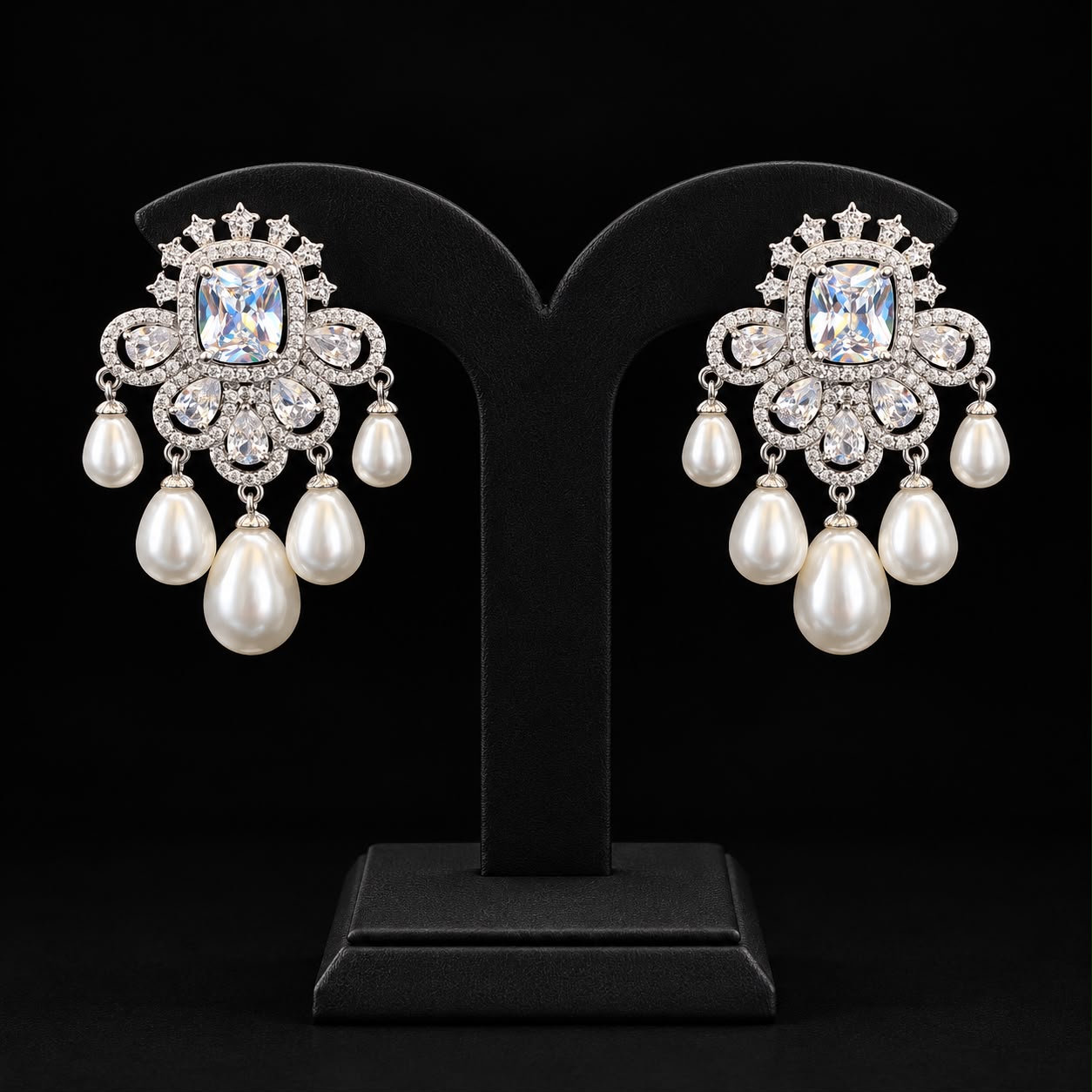 Dewdrop Charm Zircon Earrings 2