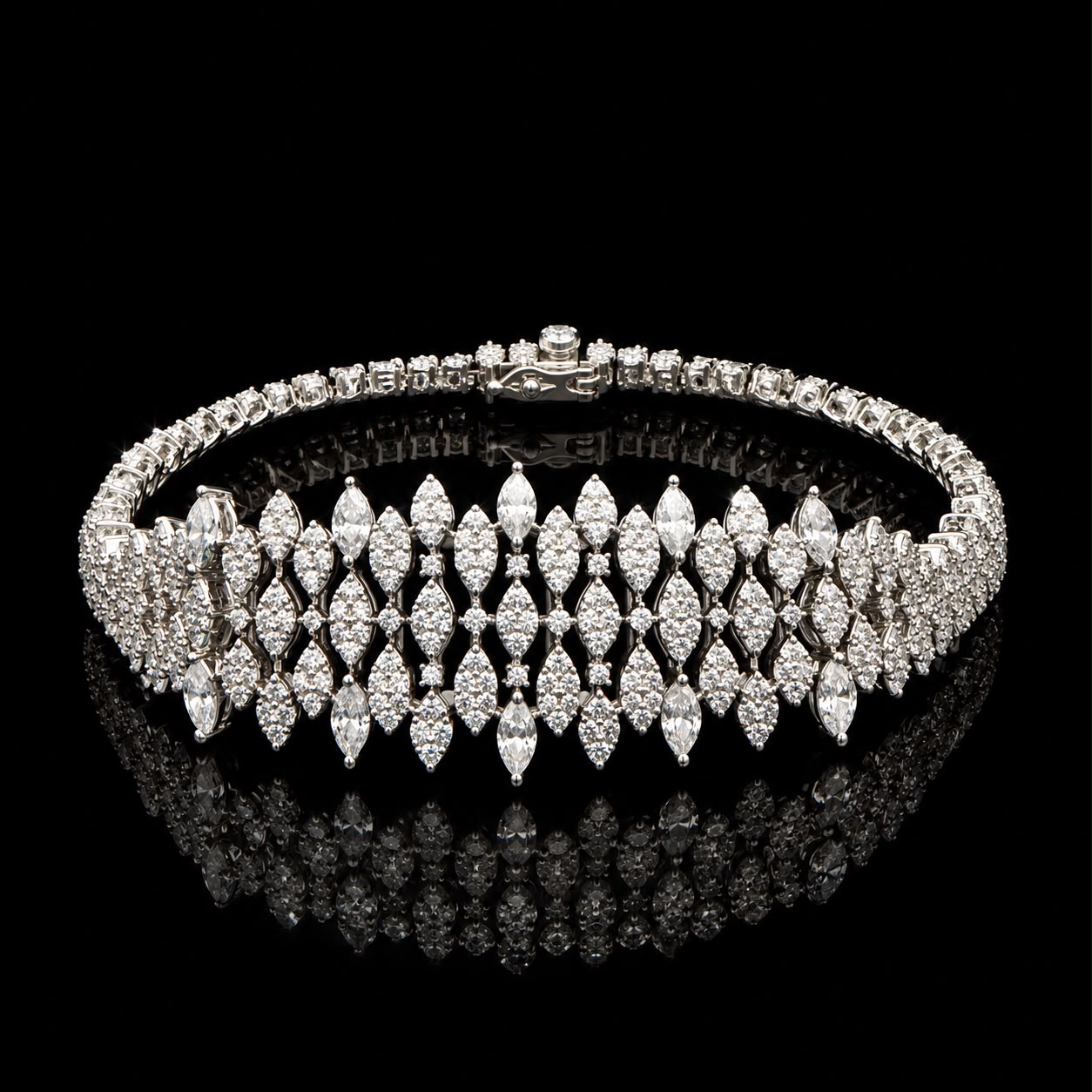 Sparkling Marquise Zircon Choker Set 4