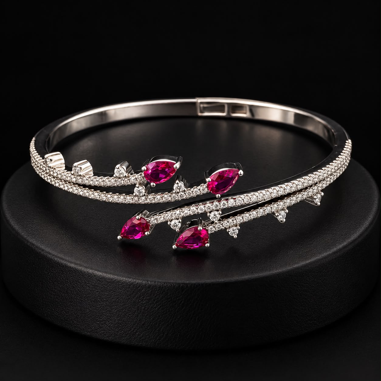 Pink Waves Zircon Choker Set 4