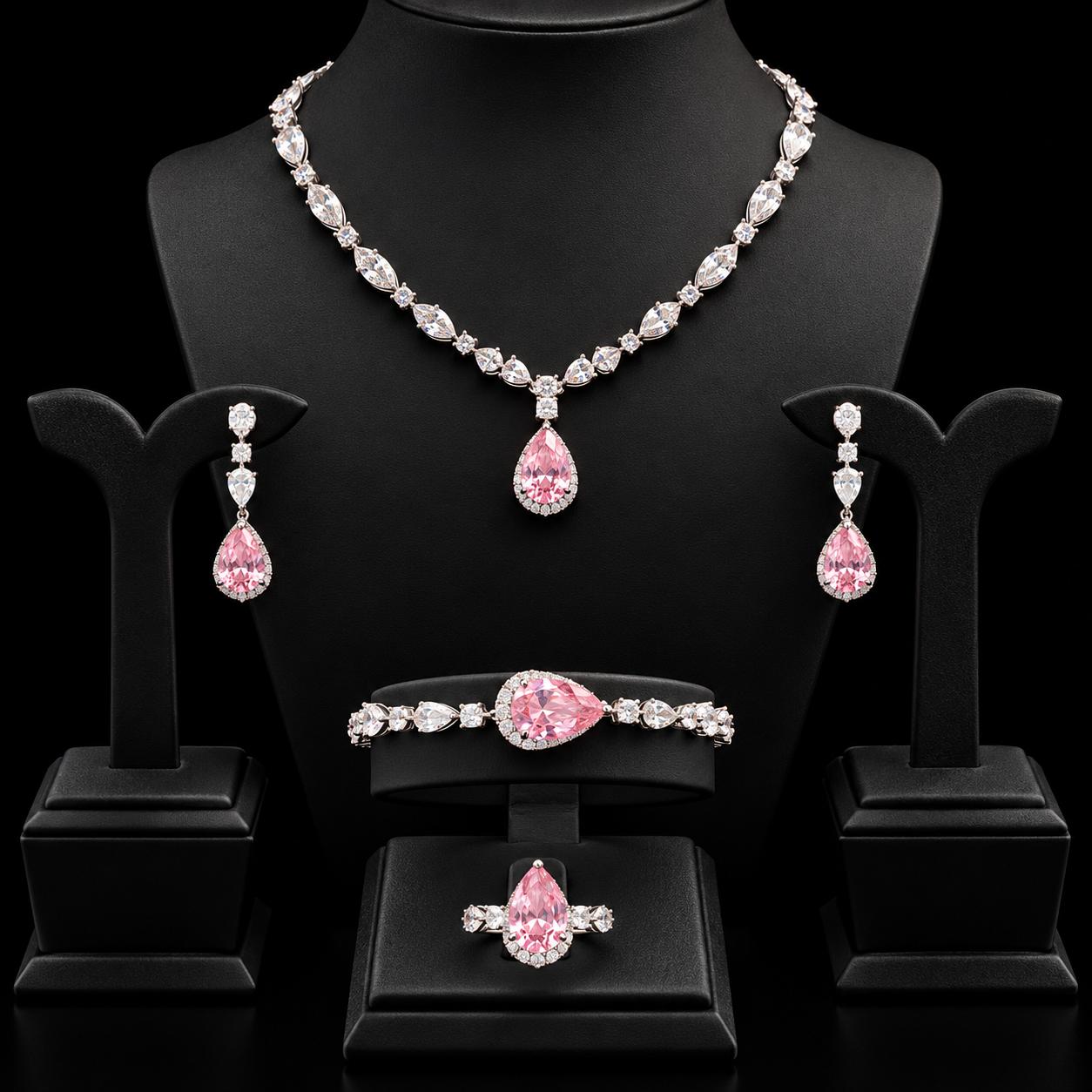 Dewdrop Glow Zircon Jewellery Set 6