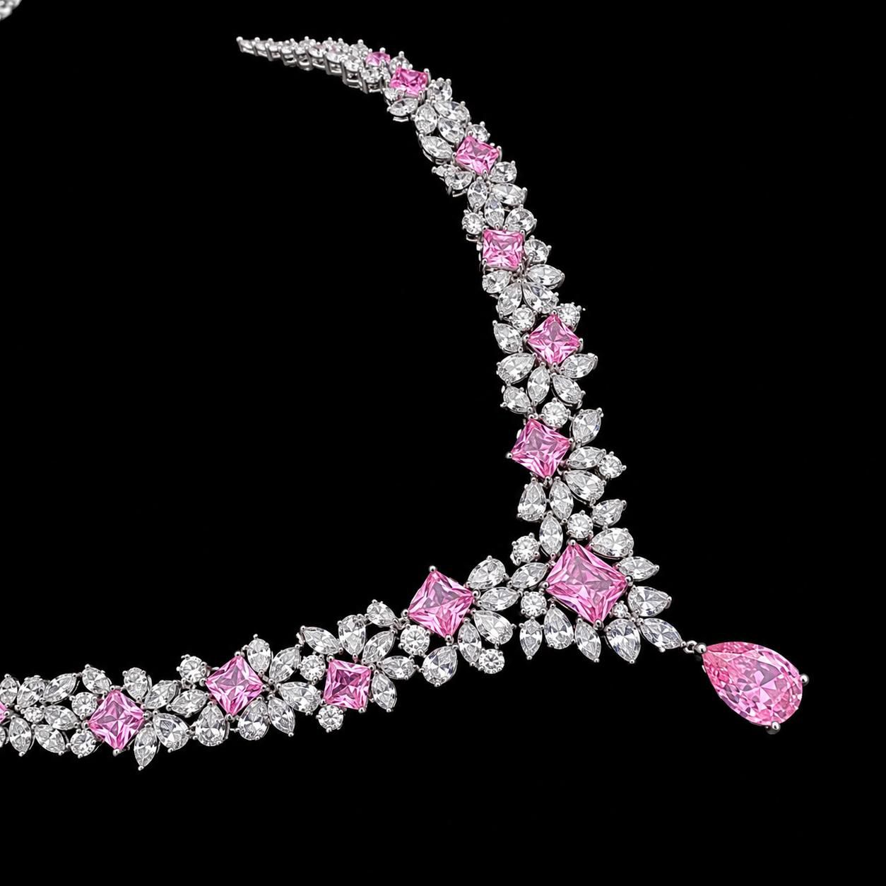 Pink Zircon Jewelry Set 2