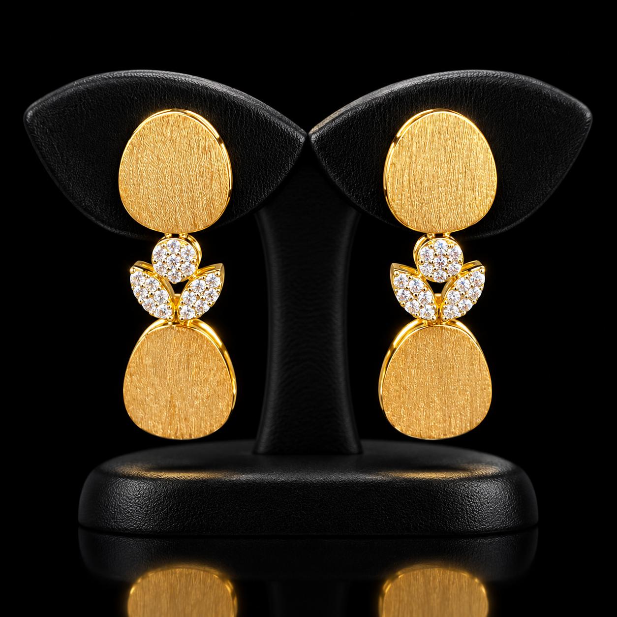Leaf & Glow Zircon Jewellery Set 3