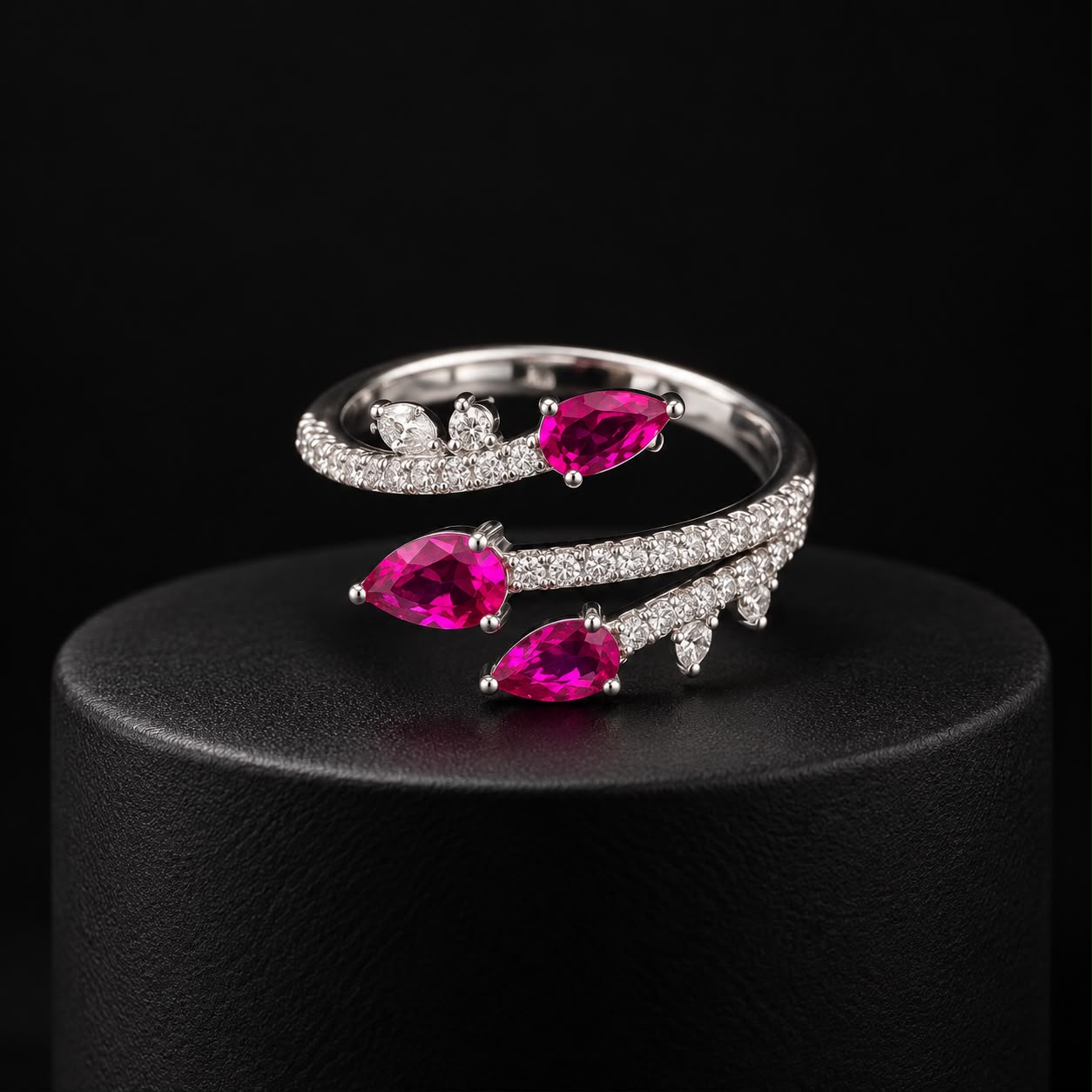 Pink Waves Zircon Choker Set 5