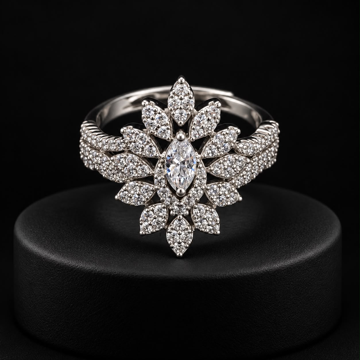 Leaf Elegance Zircon Choker Set 5