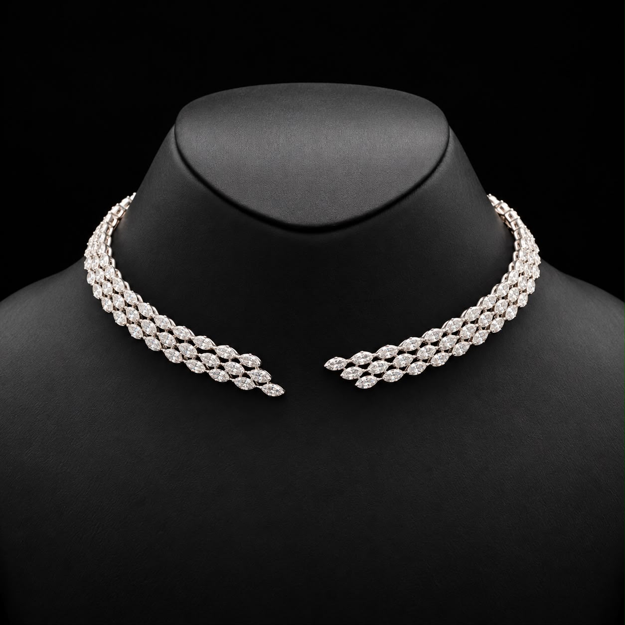  Lustre Wings Zircon Choker Set 2