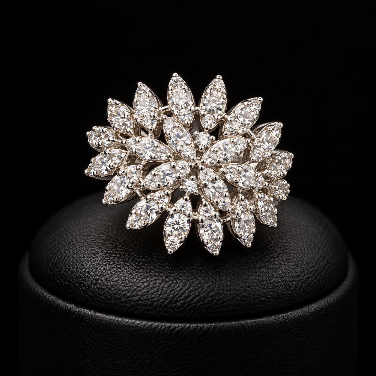 Floral Cascade Zircon Jewellery Set 5