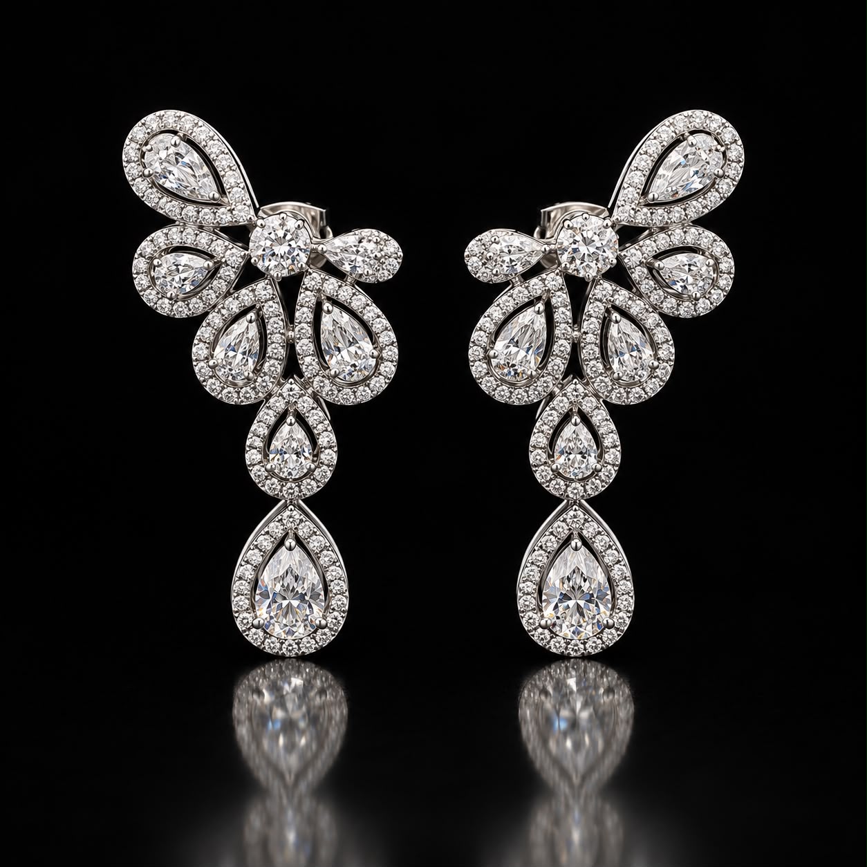 Grand Pear-Cut Zircon Bridal Necklace Set 3