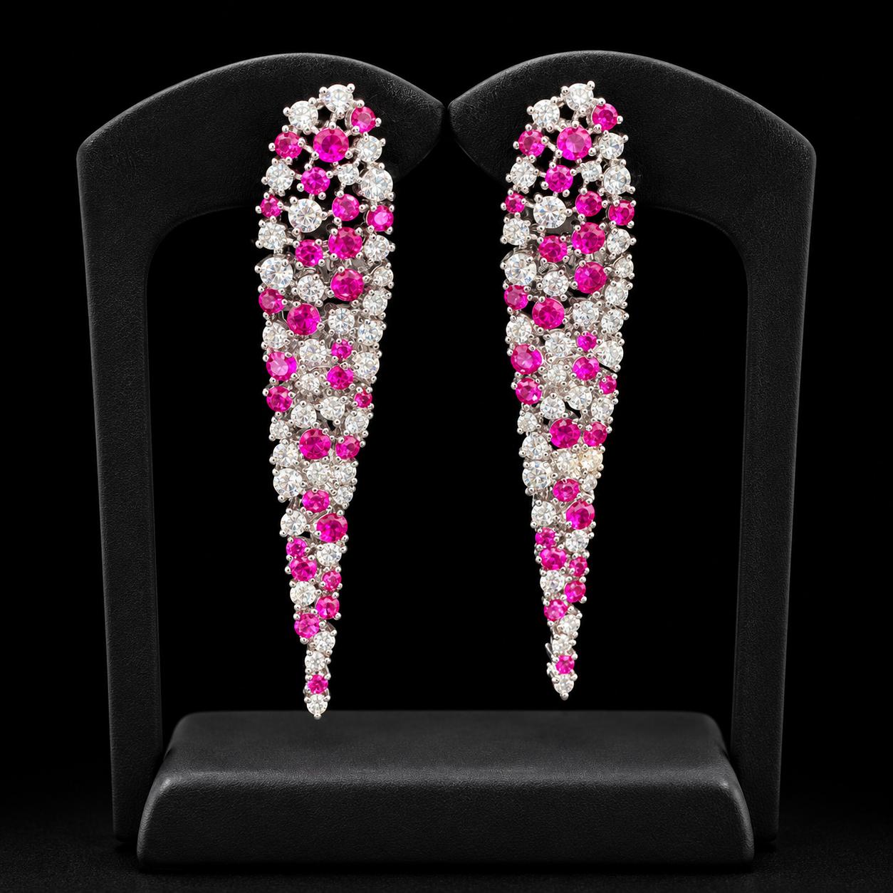 Rosy Spark Zircon Jewellery Set 3