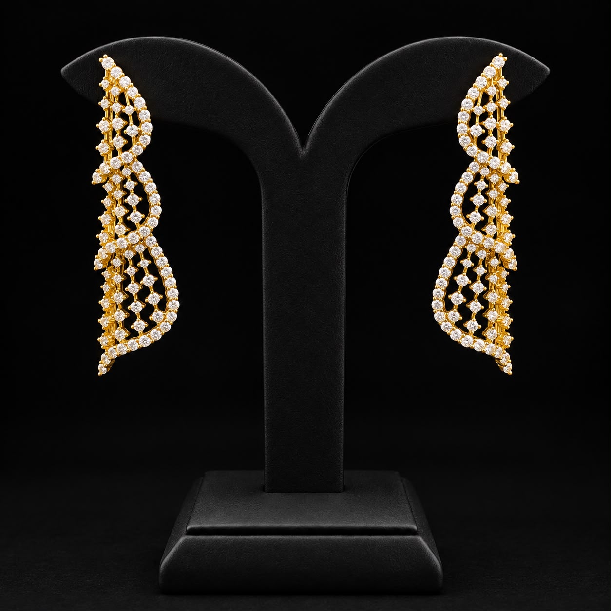 Twirling Grace Zircon Earrings