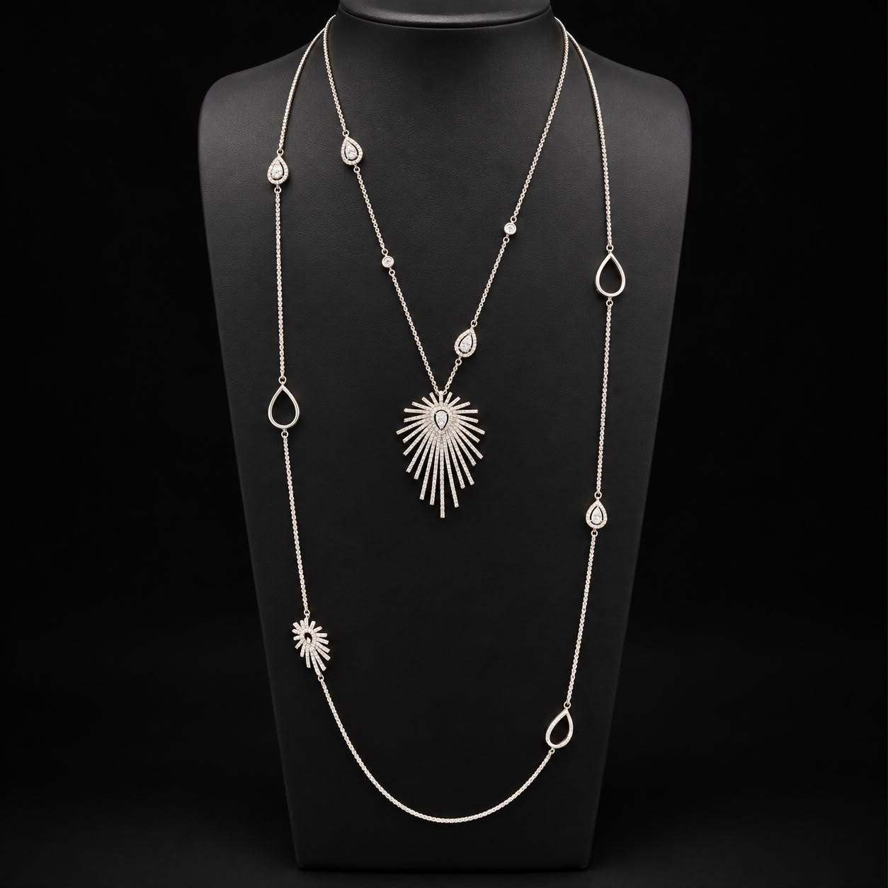  Gleaming Long Chain Zircon Set 5