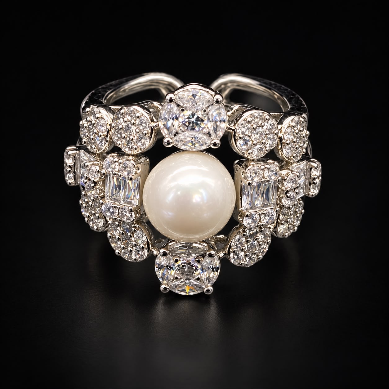 Pearl Glow Zircon Jewellery Set 5