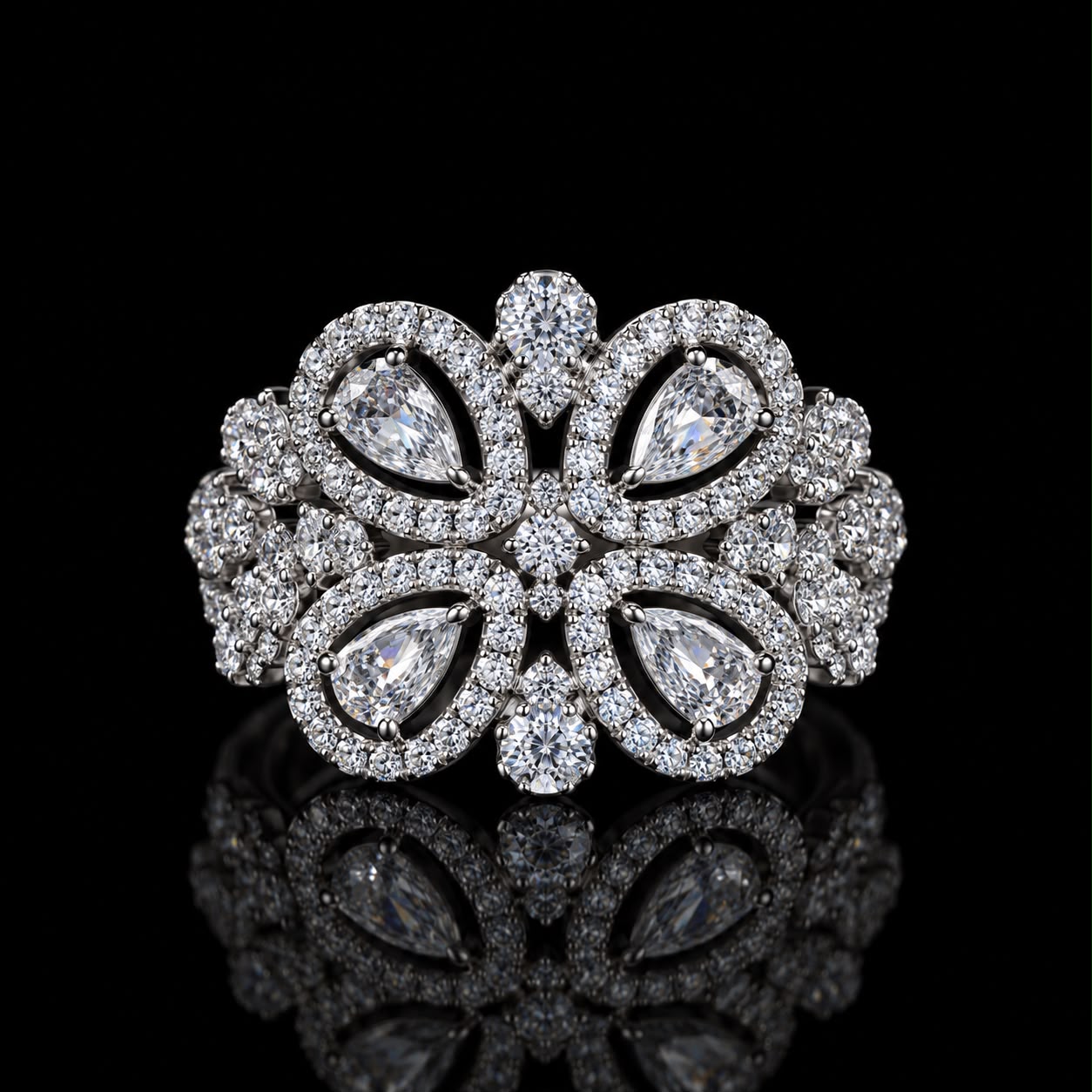 Grand Pear-Cut Zircon Bridal Necklace Set 5