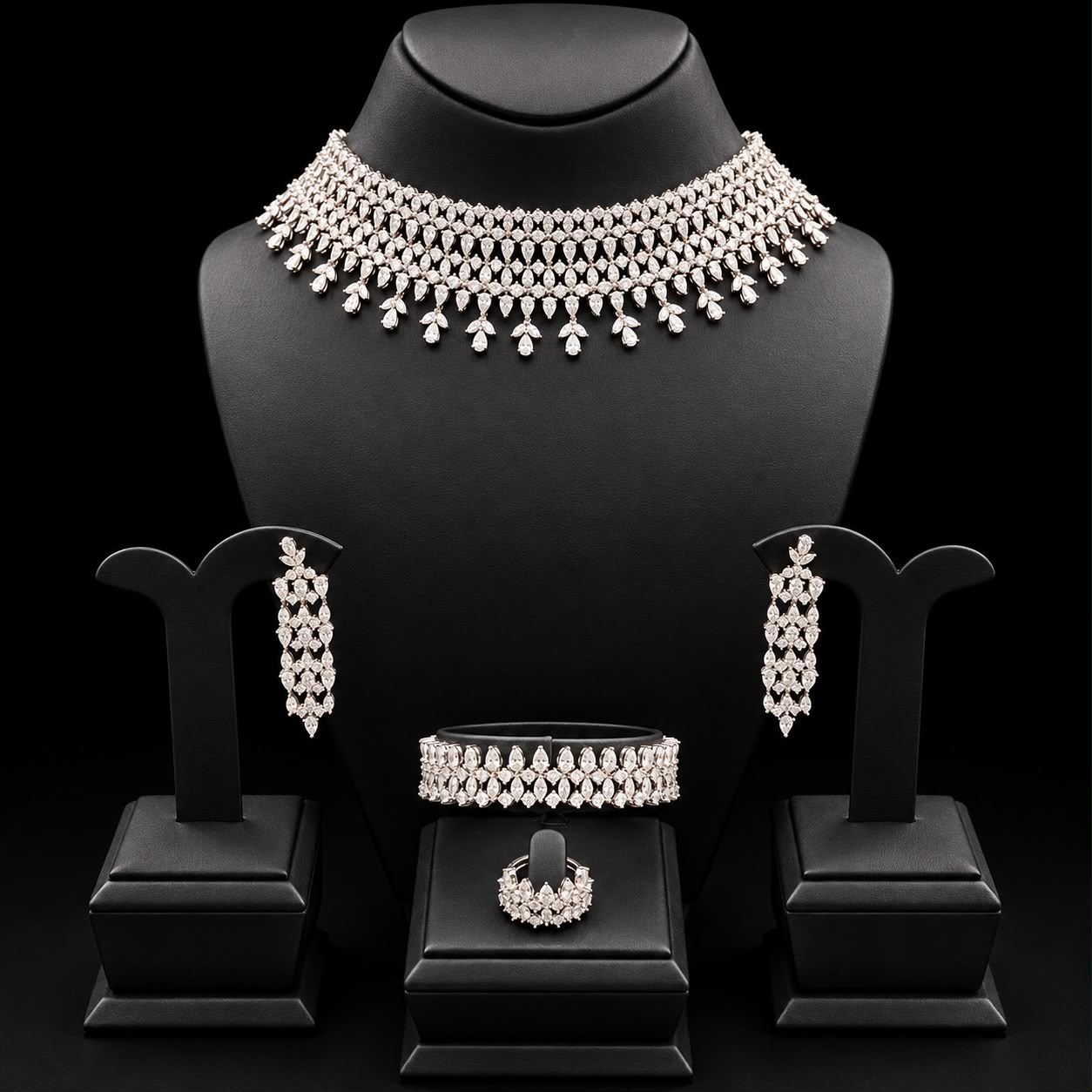  Royal Dew Zircon Choker Set