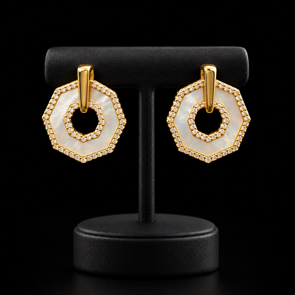 Geometric Glow Zircon Long Chain Set 3