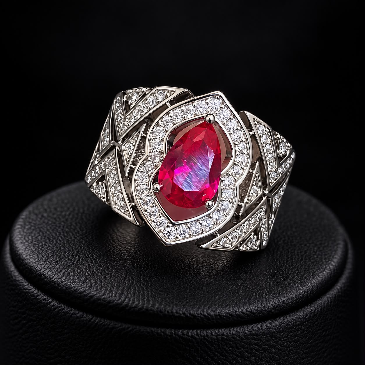 Royal Crimson Zircon Full Bridal Jewellery Set 6
