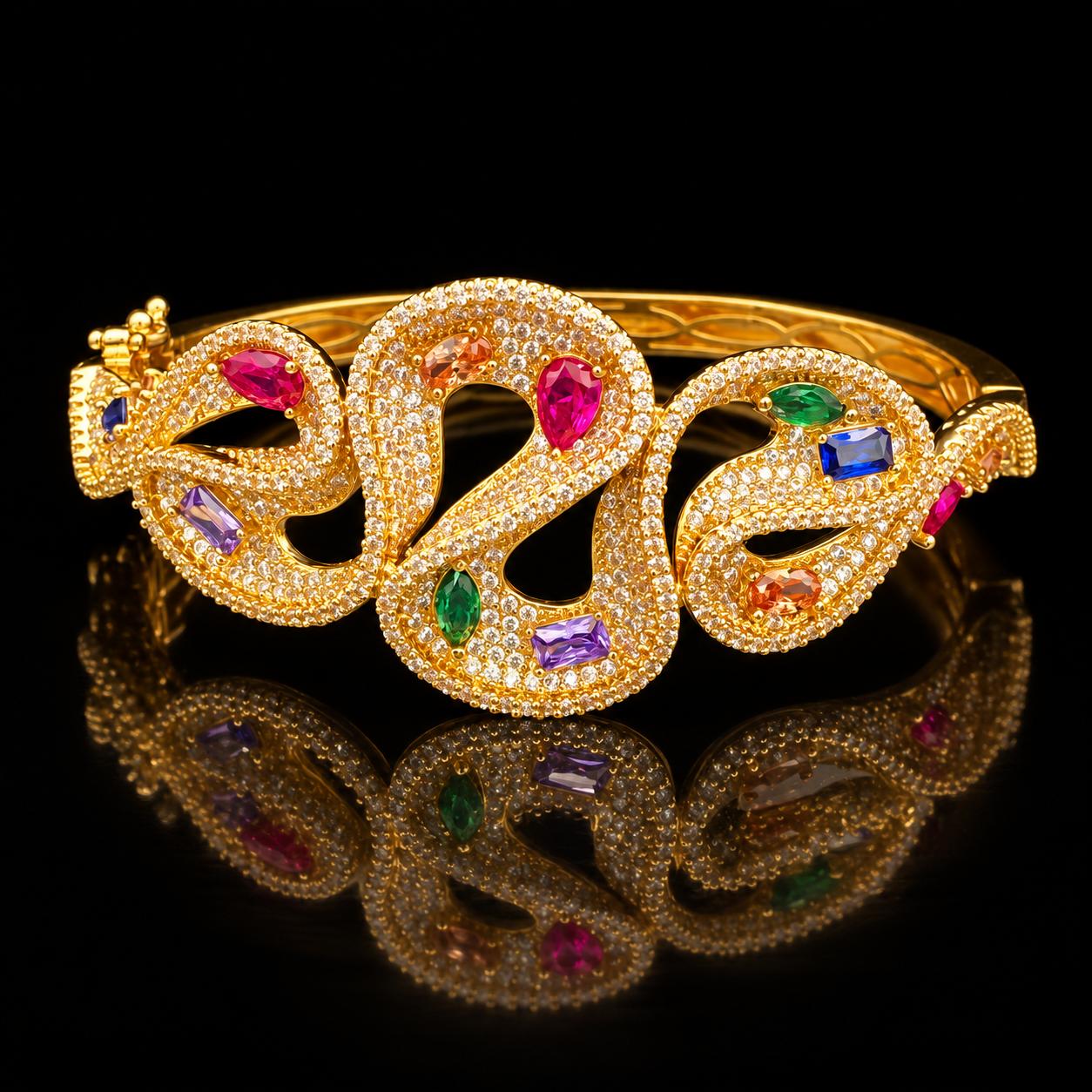 Ribbon Radiance Zircon Bangle & Ring Set 2