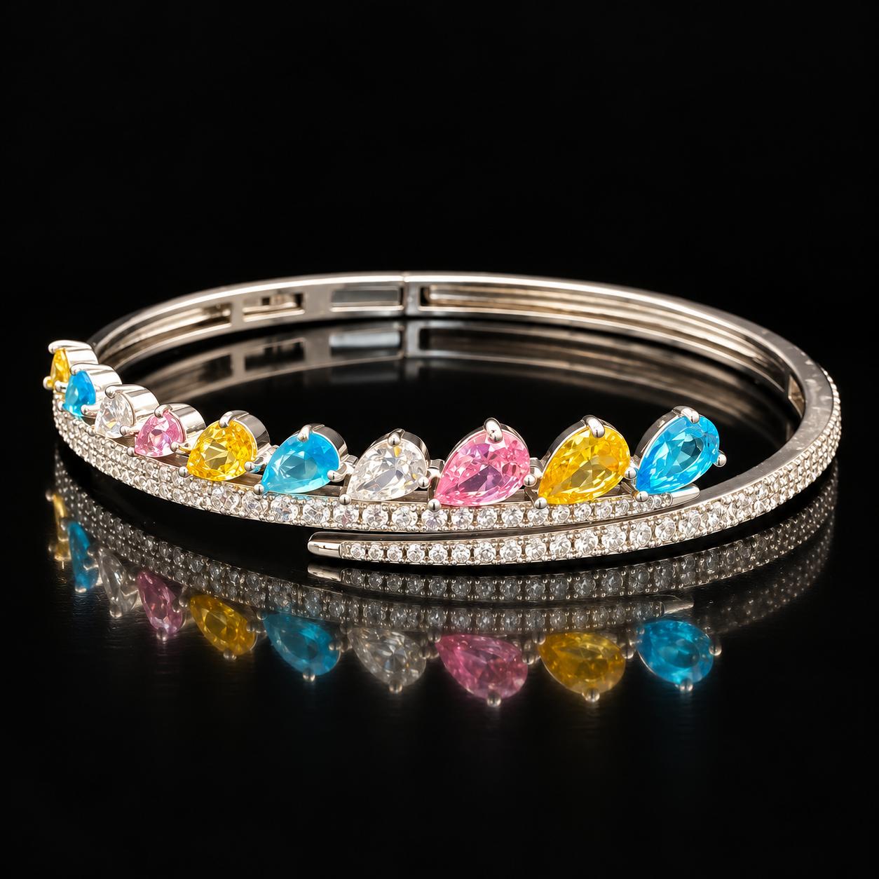  Teardrop Grace Zircon Bangle & Ring Set 2