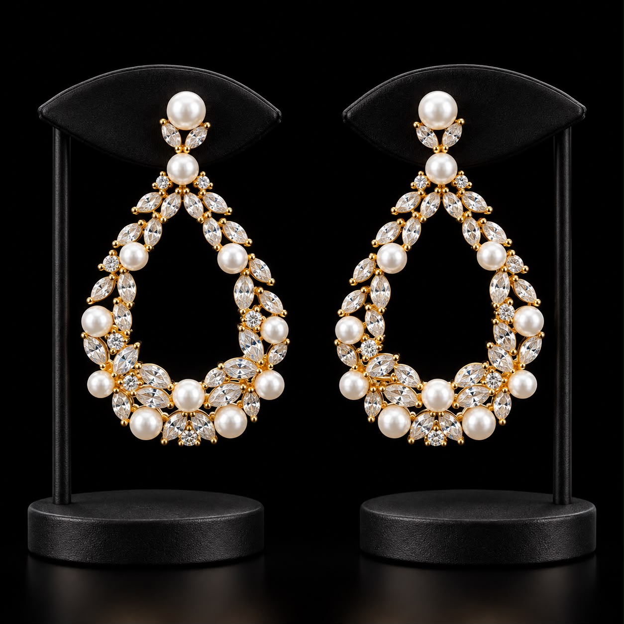 Pearl Elegance Zircon Earrings