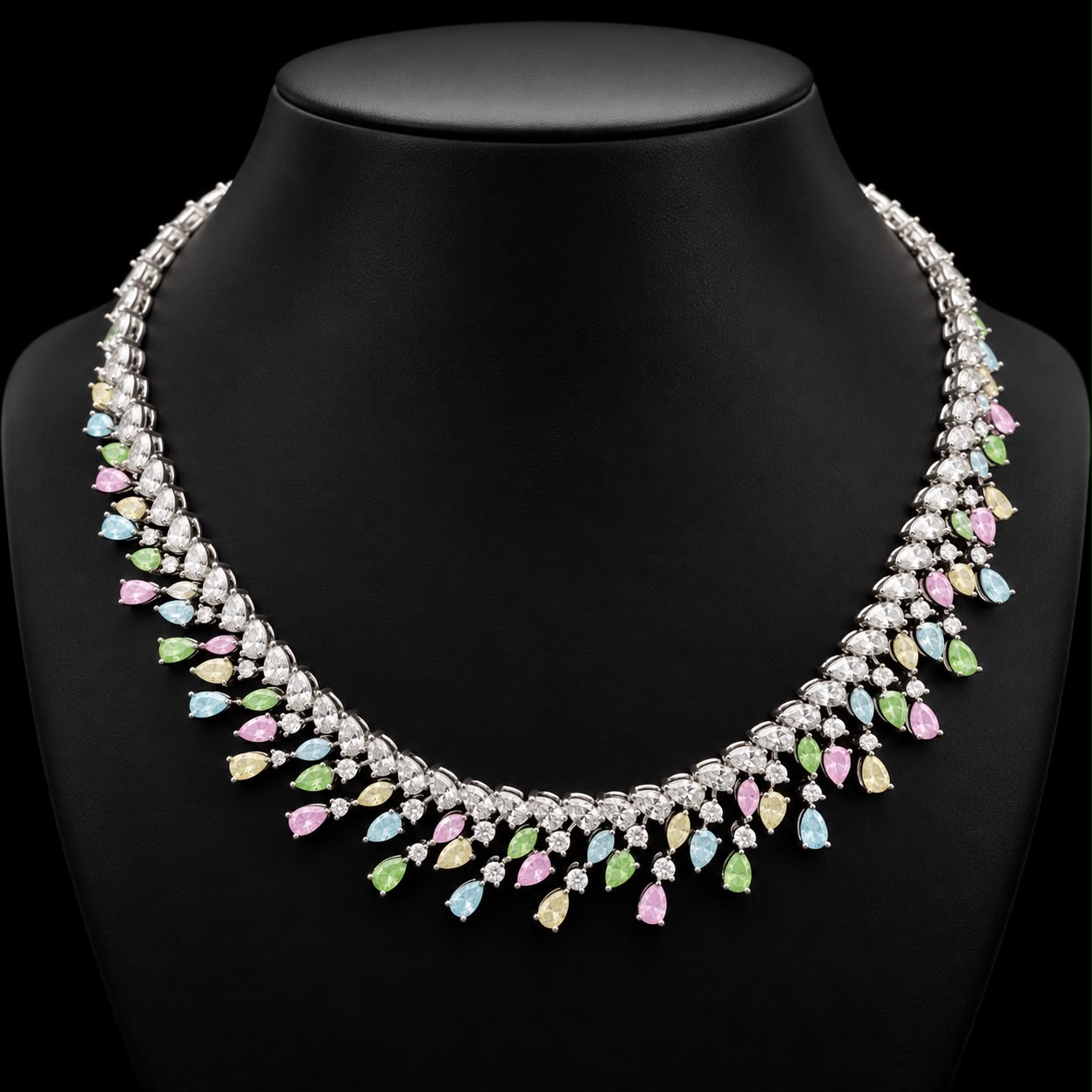 Multicolor Pastel Zircon Full Jewelry Set 3