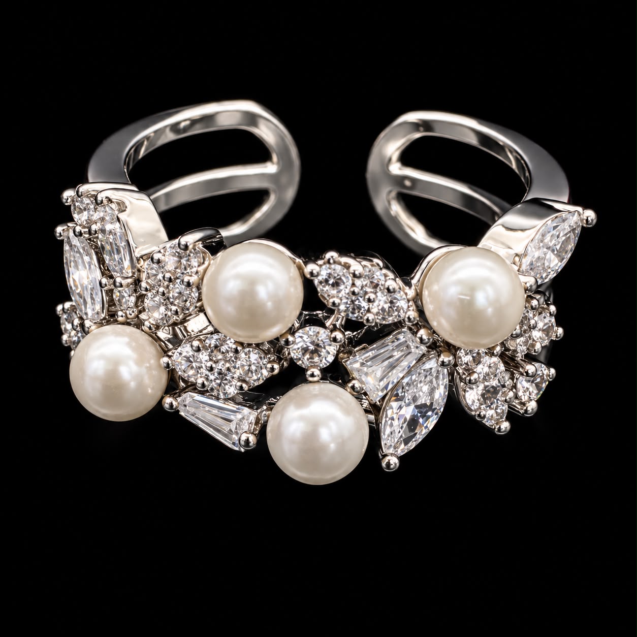 Pearl Bloom Zircon Jewellery Set 5