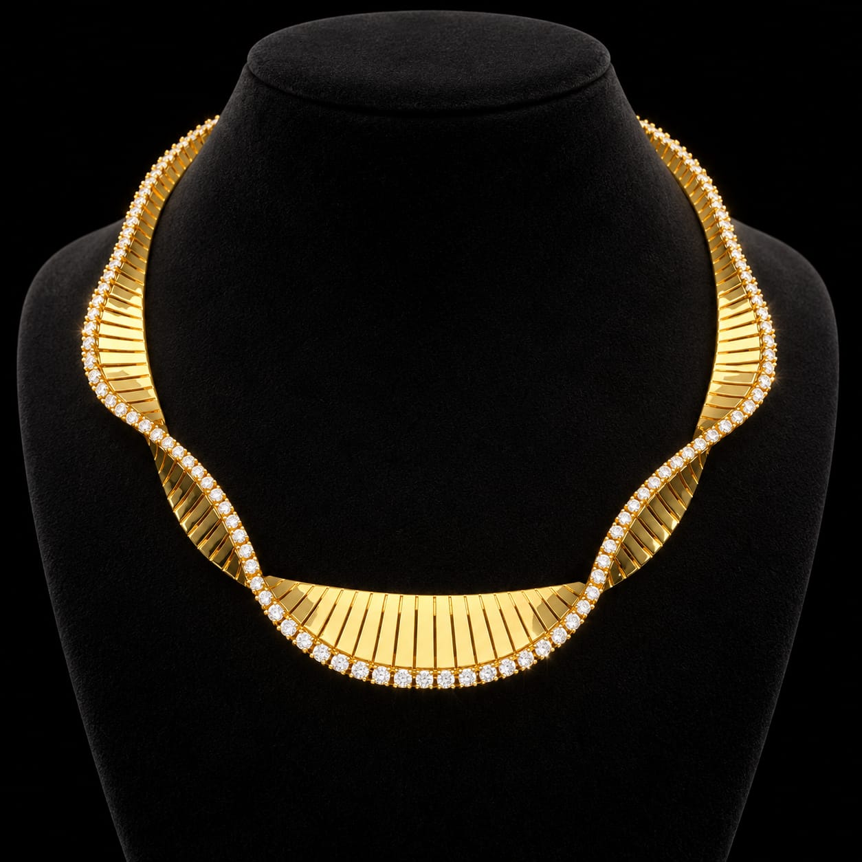 Luxury Twisted Ribbon CZ Jewellery Set 3