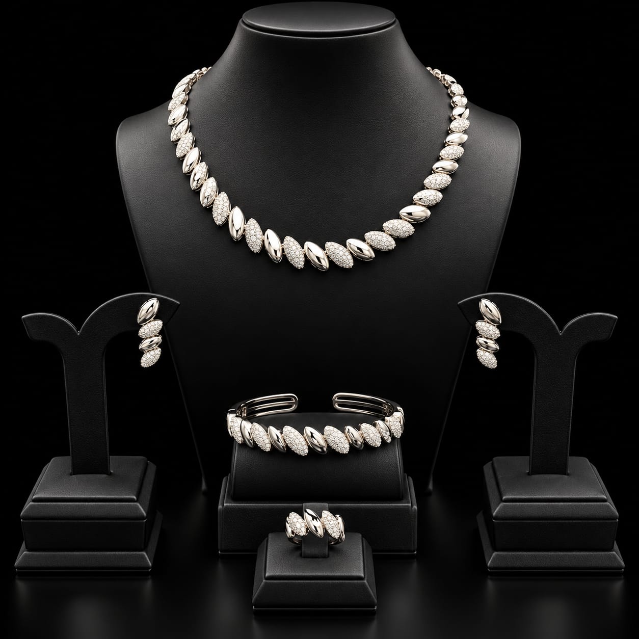  Celeste Leaf Zircon Jewellery Set
