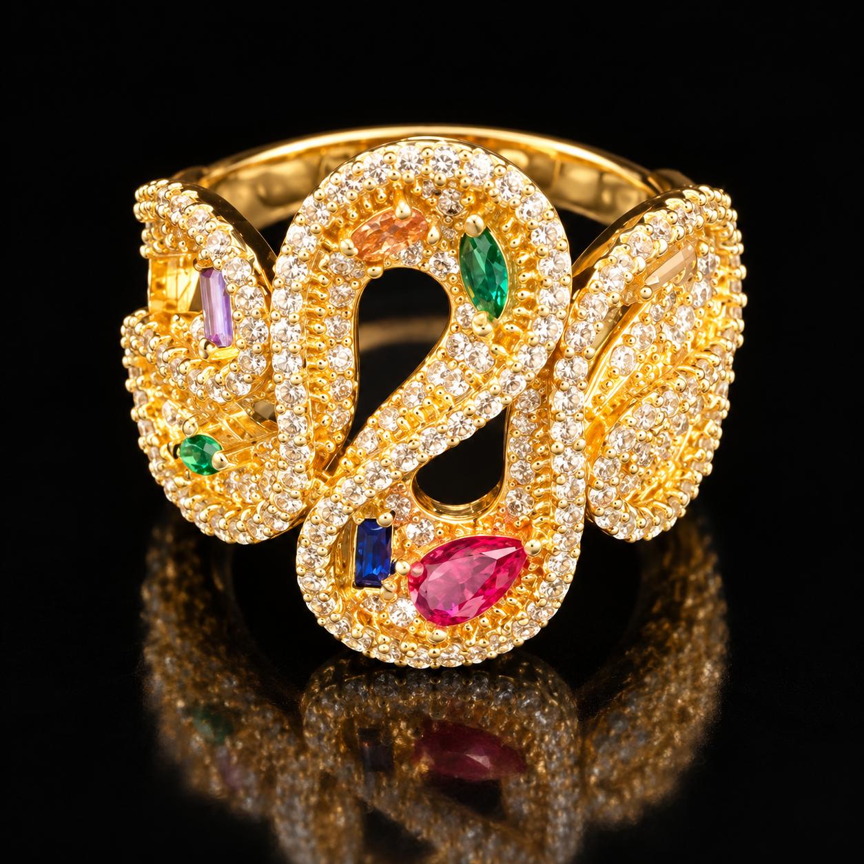 Ribbon Radiance Zircon Bangle & Ring Set 3