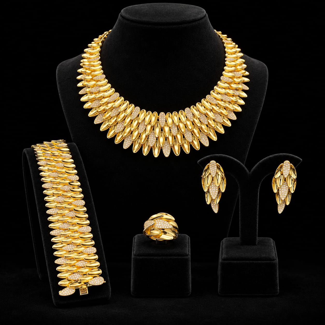 Golden Eternity Zircon Bridal Set 2